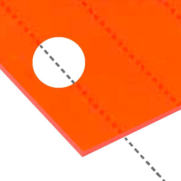 日本製 アクリル板 オレンジクリア(キャスト板) 厚み3mm 100X300mm 縮小カット1枚無料 切断面仕上なし (面取り商品のリンクあり)