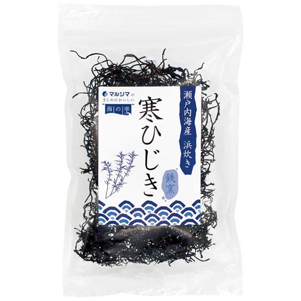 寒の時期に瀬戸内海で採取した新芽のひじきをその日のうちに釜炊きし、寒風天日干しをしていますので柔らかく、水戻しをするだけでそのままサラダ感覚で食べられます。生炊きは、枝部（長ひじき）と葉部（芽ひじき）がくっついたまま仕上がり磯の香りが強いの...