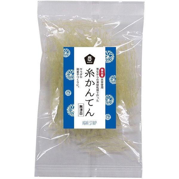 国内産の天草のみを使用し、糸状に細くした寒天です。岐阜県にある恵那山のふもとで、夜間と日中の温度差を利用し、昔ながらの天然凍結・天然乾燥の製法でつくりました。漂白せず、天然の色に仕上げておりますので、多少色にムラがあります。【関連ワード】寒...