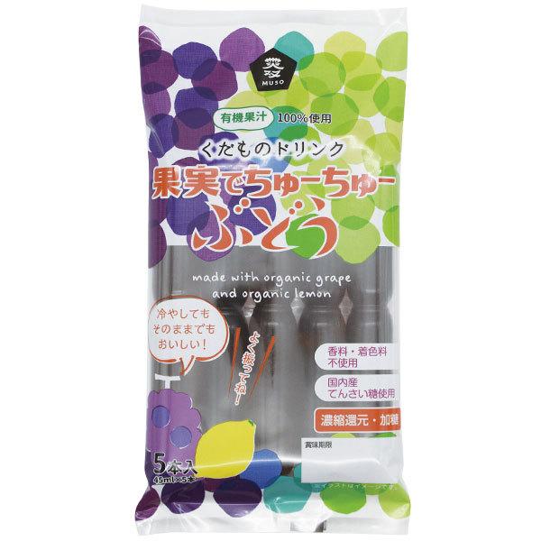 果実でちゅーちゅー ぶどう（45ml×5本入） ムソー 夏季限定