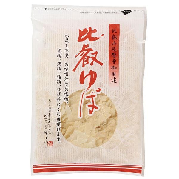 濃厚な大豆の味わいが口の中に広がります。汁物に入れたり、戻してそのままお浸しにしても美味しいです。お得タイプで気軽に様々な料理に使用できます。■湯葉をゆっくりと製膜させる独自製法で、きめが細かい　■水戻し不要■形が不揃いな徳用タイプ　■比叡...