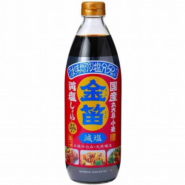 金笛 蔵づくり一番 減塩しょうゆ（1L）ビン 笛木醤油