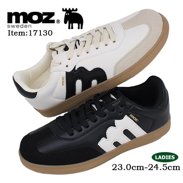 moz（モズ） スニーカー レディース ブラック オフホワイト 運動靴