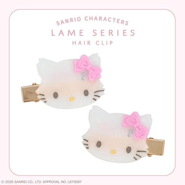 サンリオキャラクターズ ラメシリーズ ラメヘアクリップ / 2個セット ＜ チャーミーキティ ＞ 全8種 粧美堂 shobido