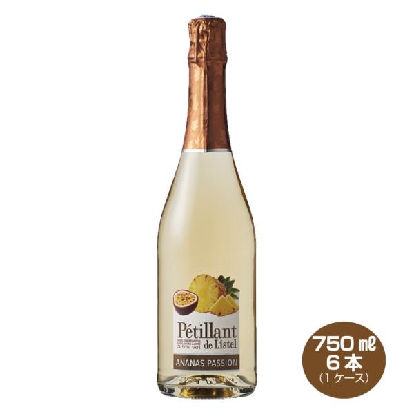 全国送料無料 ペティアン・ド・リステル パイナップル＆パッションフルーツ 750ml×6本 1ケース やや甘口 スパークリングワイン フランス