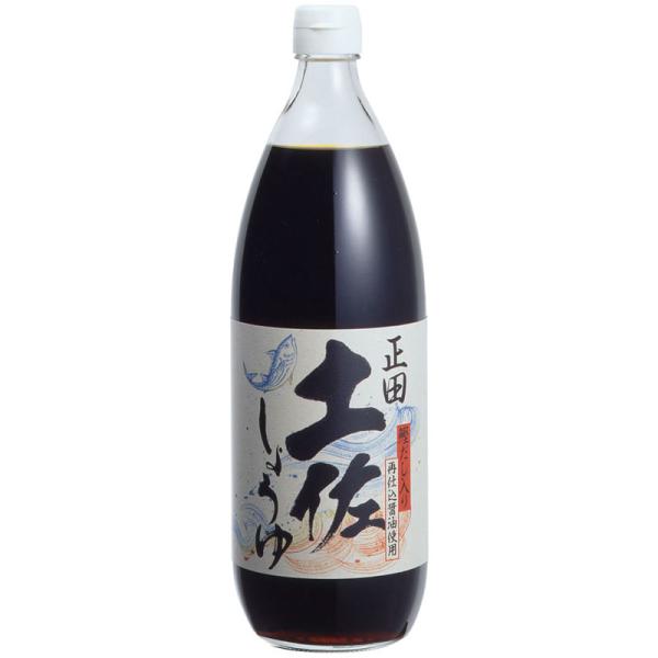 じっくりと時間と手間をかけて造られる再仕込醤油に、上質の鰹節とみりんを加えて仕上げた、まろやかな味わいの醤油です。土佐しょうゆは本来はお刺身を美味しく食べるように工夫されたしょうゆですが、うどんや寄せ鍋のつゆや煮物など幅広く重宝するしょうゆです。