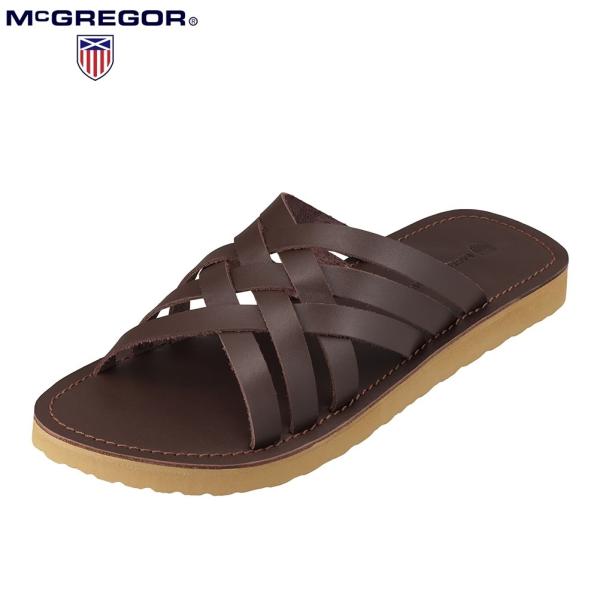 マックレガー McGREGOR MC771 メンズ | サンダル | 本革 レザー | リゾート 旅行 | 高級感 上品 | ダークブラウン