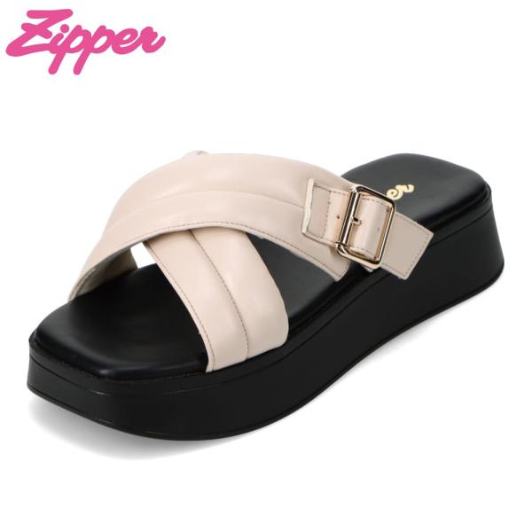 Zipper ジッパー 厚底クロスベルトサンダル ZP-059 レディース