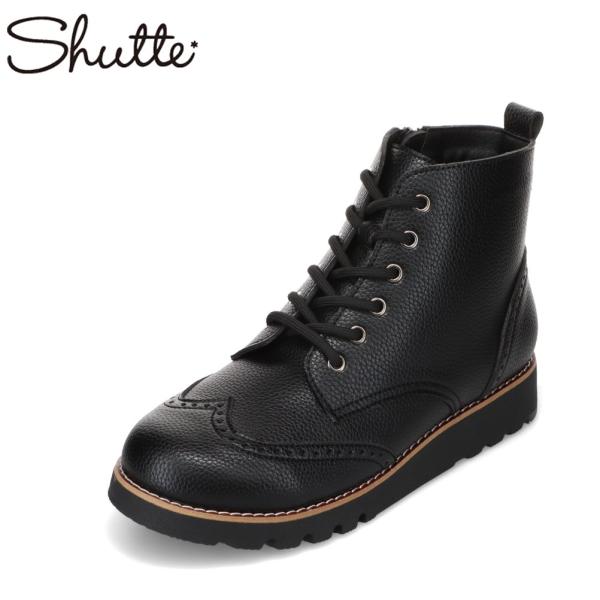 Shutte（シュッテ） サイドジップレースアップショートブーツ ST-175
