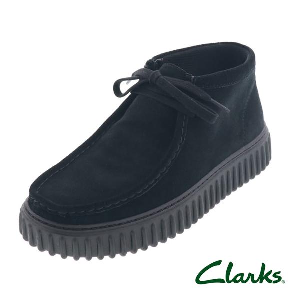 Clarks クラークス ワラビー トーヒルハイ ブラック スエード　厚底 Torhill Hi / メンズ トーヒルハイ （ブラックスエード