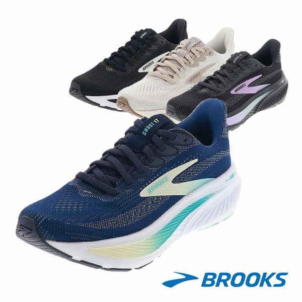 BROOKS ブルックス ゴースト17 レディース ランニングシューズ 運動靴 Ghost 17 BRW4312 MEDIUM/B ホワイト/ネイビー/グレー/ブラック