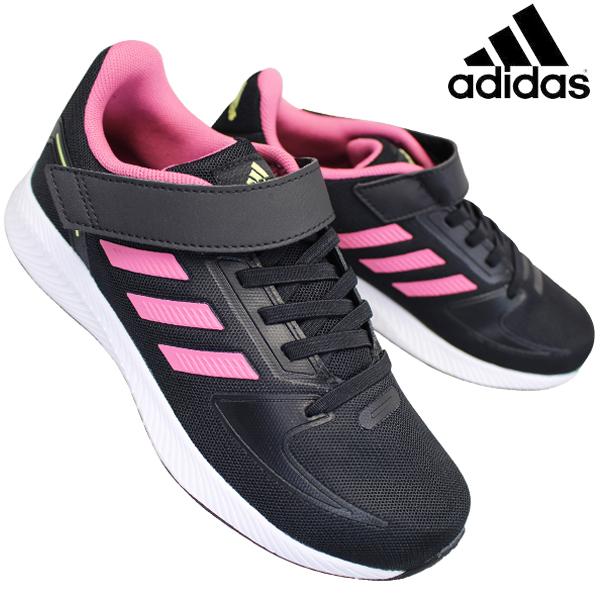 スニーカー キッズ アディダス コアファイト El K Gw3302 ジュニア ブラック ピンク ランニングシューズ 運動靴 子供靴 マジックテープ Core Faito El K Adidas Add 0000 靴ショップやまう 通販 Yahoo ショッピング