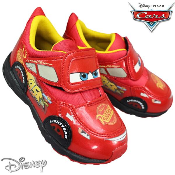 スニーカー ディズニーカーズ DN C1323 レッド 14cm〜18cm キッズ 男の子 シューズ 子供靴 運動靴 通園靴 履きやすい マジックテープ ゴム紐靴 ムーンスター