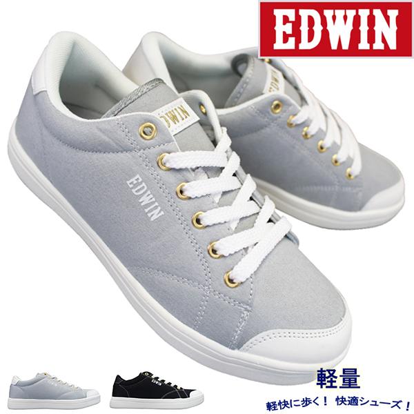 エドウィン スニーカー Edw4193 レディース グレー ブラック 23cm 24 5cm シューズ スニーカー 婦人靴 紐靴 軽量 Edwin Edw 4193 Fkt 0000 靴ショップやまう 通販 Yahoo ショッピング