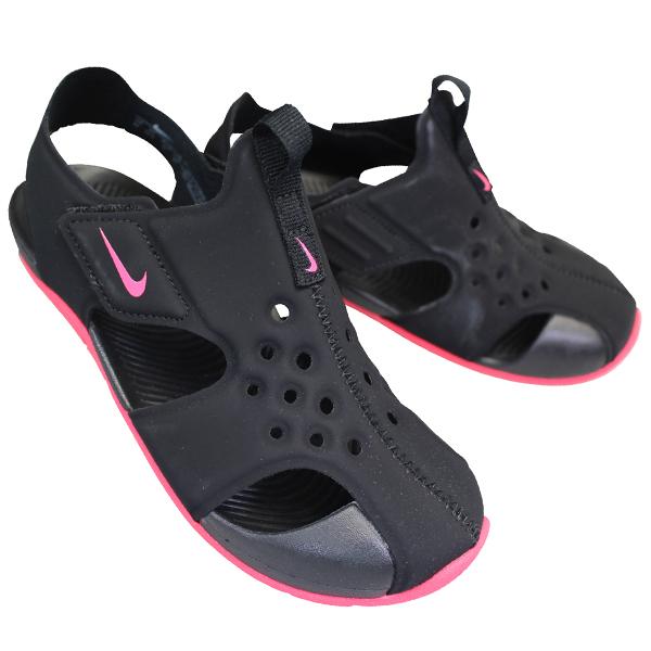 ナイキ サンレイプロテクト2 Ps サンダル 9436 003 キッズ ブラック ピンク 17 0cm 22 0cm 靴ショップやまう 通販 Paypayモール
