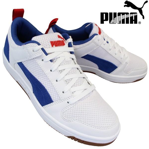 プーマ リバウンド レイアップ ローメッシュ 01 メンズ ホワイト ギャラクシーブルー 24 5cm 29 0cm 靴ショップやまう 通販 Paypayモール