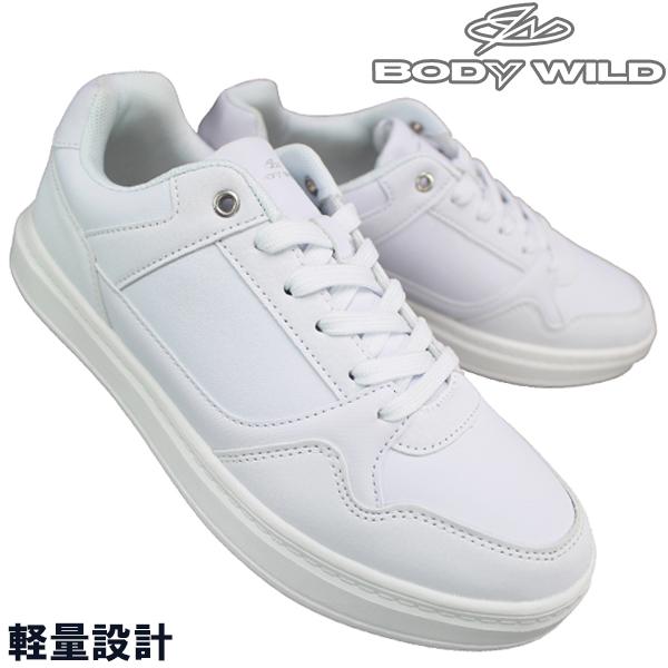 BODY WILD（ボディワイルド） スニーカー BMS1593 ホワイト 25cm〜28cm