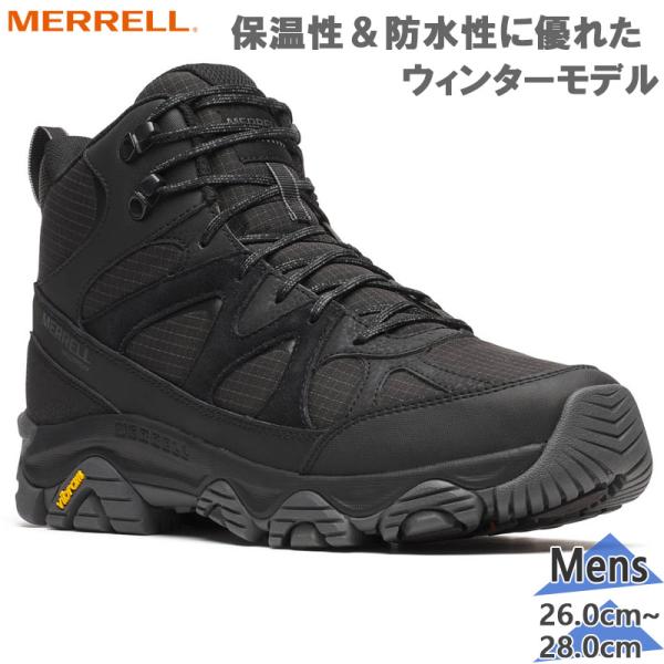 メレル メンズ THERMO  GRIP MID WP サーモ スノー グリップ ミッド スニーカー 靴 シューズ トレッキング 防水 保温 ブラック 黒 送料無料 MERRELL M038287 MERRELL（メレル） メンズ THERMO SNOW GRIP MID WP サーモ スノー