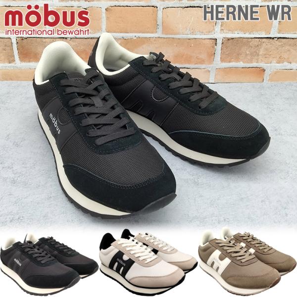 モーブス メンズ HERNE WR ヘルネ WR スニーカー 靴 シューズ カジュアル シンプル ローカット 紐靴 撥水 クッションインソール 歩きやすい ホワイト 白 ブラック 黒 カーキ 送料無料 mobus M-2512WR mobus（モーブス） メンズ HERNE WR ヘルネ WR スニーカー 靴 シューズ