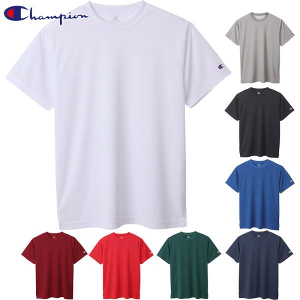 チャンピオン メンズ レディース ショートスリーブ アパレル トレーニング トップス 半袖 Tシャツ 吸汗速乾 抗菌 防臭 運動 スポーツ C3-XS395