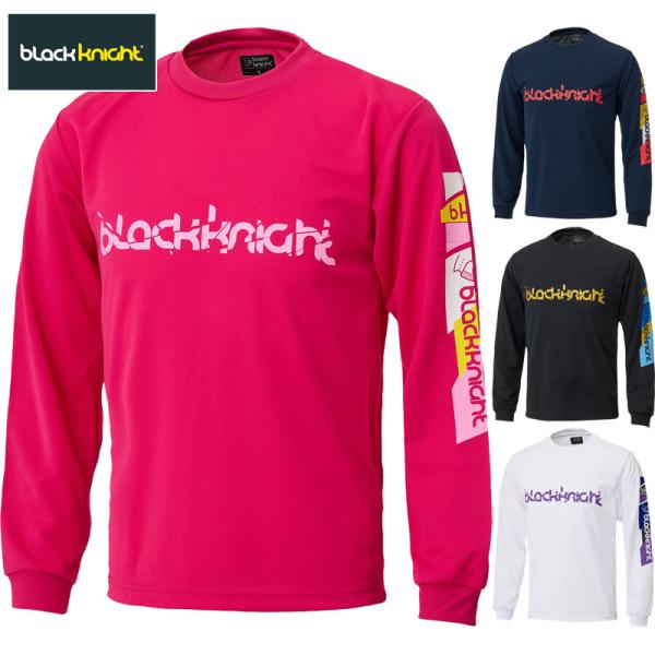 black knight バドミントンシャツ XL ロンＴ black knight ブラックナイト メンズ レディース ドライロングTシャツ