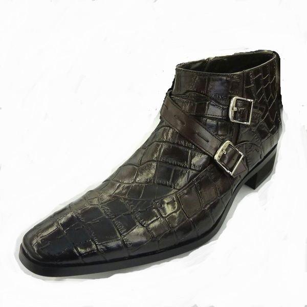 マドラス 靴 メンズ ルテシア Lutecia Madras Lu6509 ブラック クロコ型押し メンズ ジョッパーブーツ Lu6509blk 靴のマーロー 通販 Yahoo ショッピング