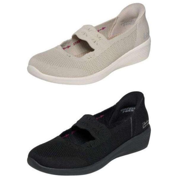 SKECHERS ARYA-SUBTLE GLEAM 159405  スケッチャーズ スリップインズ ：アリヤ-サトル グリーム WOMENS レディース BBK ブラック NAT ナチュラル 22.0cm~26.0cm