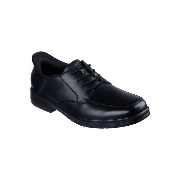 Skechers Slip-ins CASWELL-ALFIE 205220 スケッチャーズ スリップインズ:キャスウェル-アルフィー Relaxed Fit 3E相当 幅広 BLK メンズ ひも靴 革靴