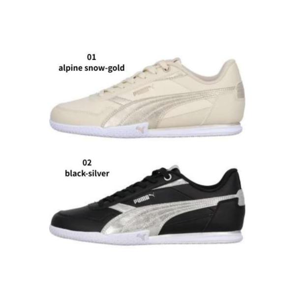 PUMA BELLA DONNA METALLIC 405881 プーマ ベラ ドンナ メタリック WOMENS  レディス 22.5cm〜26.0cm 01 alpine snow-puma gold　02 puma black-puma silver