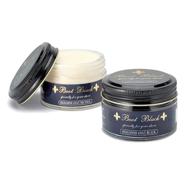 ※一部取り寄せ商品（通常１〜３日で入荷）Boot Black《ブートブラック》主要成分：ろう、有機溶剤種類：乳化性カラー：無色・ブラック・ブラウン容量：50ｇ生産国：日本◎ハイシャイン 仕上げ用クリーム　ハイシャイン ベースで作った下地の上...