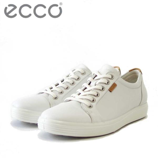 エコー ECCO SOFT7 Womens Sneaker ホワイト 430003 （レディース） 快適な履き心地のレザースニーカー  レースアップシューズ
