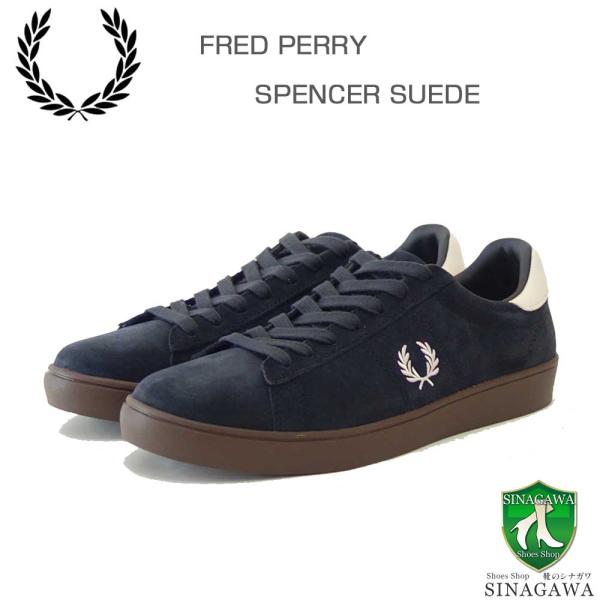 FRED PERRY フレッドペリー  B1317297（メンズ）SPENCER SUEDE （スペンサー スエード） カラー：ANCHOR GREY 天然皮革 ローカット スニーカー  「靴」 FRED PERRY（フレッドペリー） B1317297（メンズ）SPENCER SUEDE