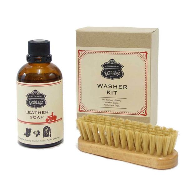 スムースレザー（表革）の汚れ、染み込んだ汗、古くなったクリームなどを洗って落とすシャンプーキットです。雨シミ、塩浮き、古くなったレザー製品（表革）をラノリン、ホホバオイルを配合した洗剤が、汚れを落とし柔軟性を与えます。原産国：日本製セット内...