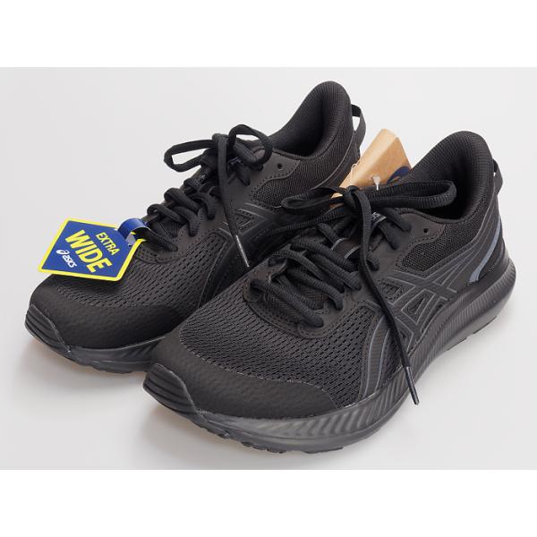 ランニングシューズ アシックス メンズ 黒 ブラック ジョルト エクストラワイド