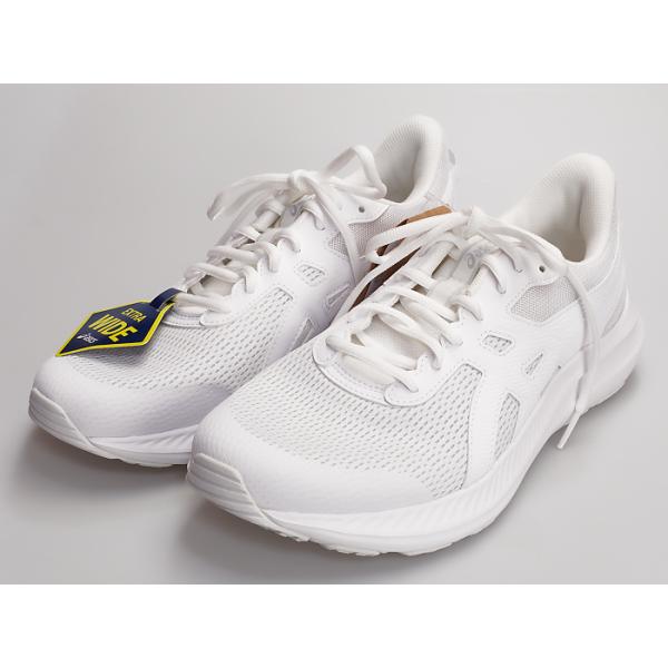 ランニングシューズ アシックス メンズ 白 ホワイト ジョルト エクストラワイド