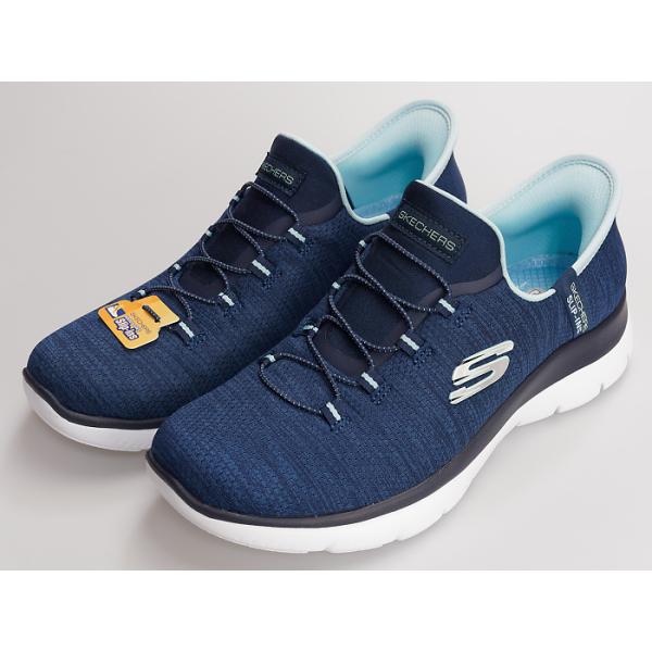 SKECHERS（スケッチャーズ） スリッポン スリップインズ レディース 青