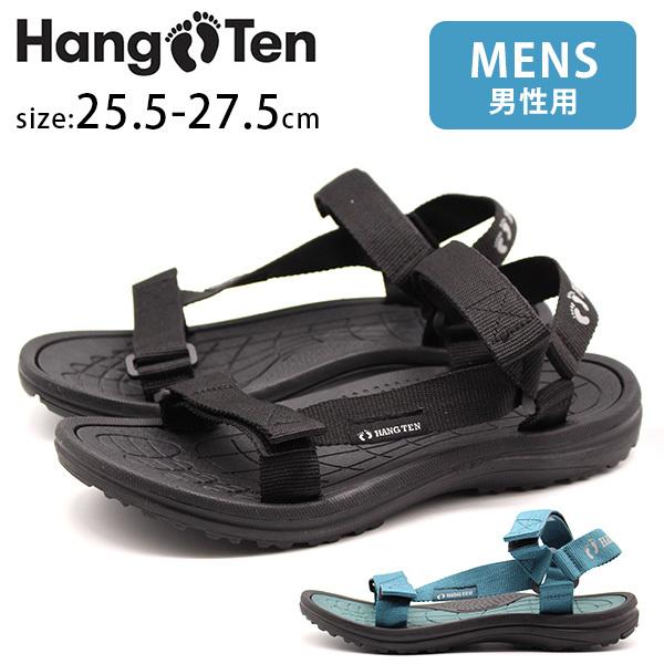HANGTEN（ハンテン） サンダル メンズ 靴 黒 ブラック スポーツ