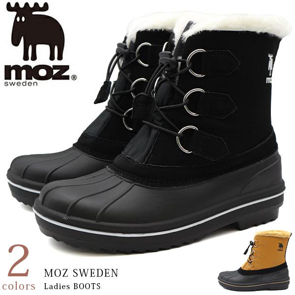 moz（モズ） ブーツ レディース 長靴 黒 ブラック 黒 ブラック レイン
