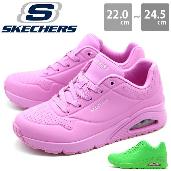 北海道石　鮮やかな蛍光　52×37×16mm SKECHERS（スケッチャーズ） スニーカー レディース 靴 ピンク