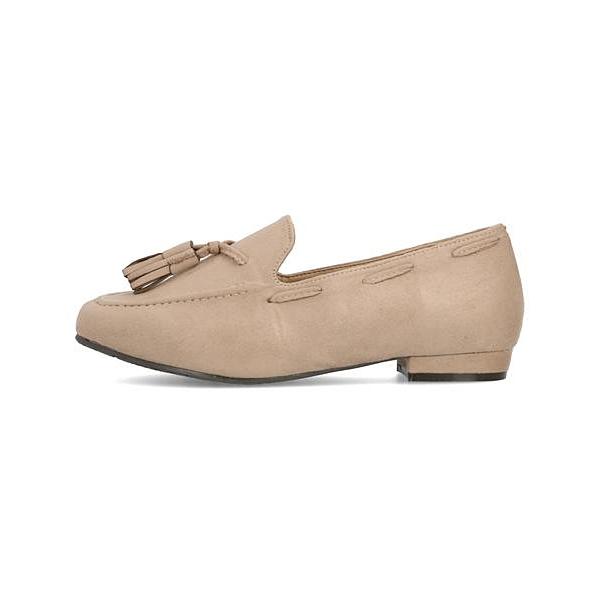 ローファー ヒール レディース ラファーファ La Farfa ベージュ スエード シューズダイレクト Yahoo 店 通販 Yahoo ショッピング