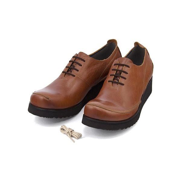 フープディドゥ 厚底 オックスフォードシューズ メンズ レースアップ オブリークトゥ 軽量 Whoop De Doo キャメル シューズダイレクト Yahoo 店 通販 Yahoo ショッピング