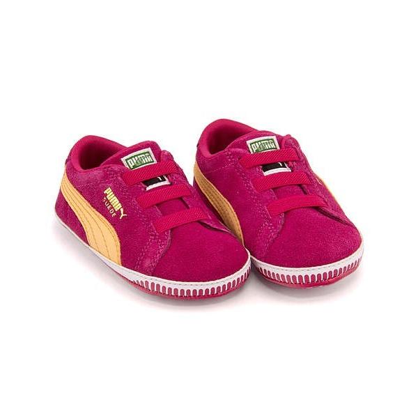 プーマ ベビーシューズ スニーカー 女の子 キッズ ベビー 子供靴 スウェード クリブ Suede Crib Puma ビートルートパープル ピーチコブラー シューズダイレクト Yahoo 店 通販 Yahoo ショッピング