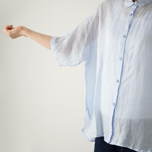 ata（アタ） shirts 2. ラミー半袖オーバーシャツ 52110526 全2色