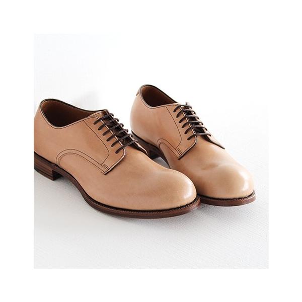 chausser（ショセ） ナチュラルコードバン プレーントゥ レースアップ