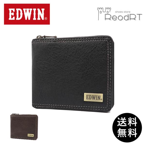 財布 二つ折り財布 メンズ 小さめ ブランド 軽い 黒 薄型 おしゃれ コンパクト カード 22269218 EDWIN　  超PayPay祭