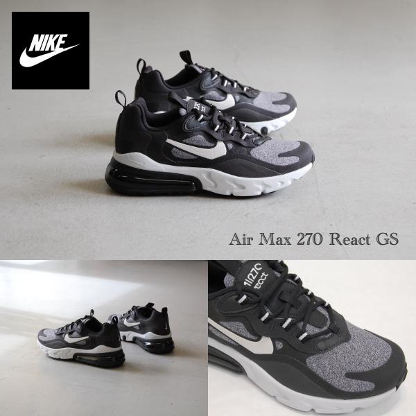 Nike Air Max 270 React Gs Black Vast Grey Off Noir White ナイキ エアマックス 270 リアクト Gs 黒 灰 ブラック グレー アメリカ Usa 海外 限定 未発売 Nike Airmax270 React Gs Black Vastgrey Offnoir White Shoety 通販 Yahoo ショッピング