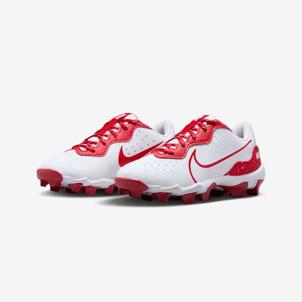 NIKE ナイキアルファファラーチェキーストーン4ベースボールスパイク NIKE Alpha Huarache 4 Keystone BG White/University Red