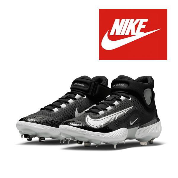 NIKE Alpha Huarache Elite 4 Mid Black/White/Dark Smoke Grey ナイキ アルファ ハラチ  エリート 4 ミッド ブラック 黒 野球 スパイク シューズ アメリカ 海外