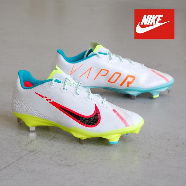 NIKE React Vapor Ultrafly Elite 4 White/Black/Aurora Green/Volt ナイキ リアクト  ヴェイパー ウルトラフライ エリート 4 白カラフル 野球 スパイク シューズ