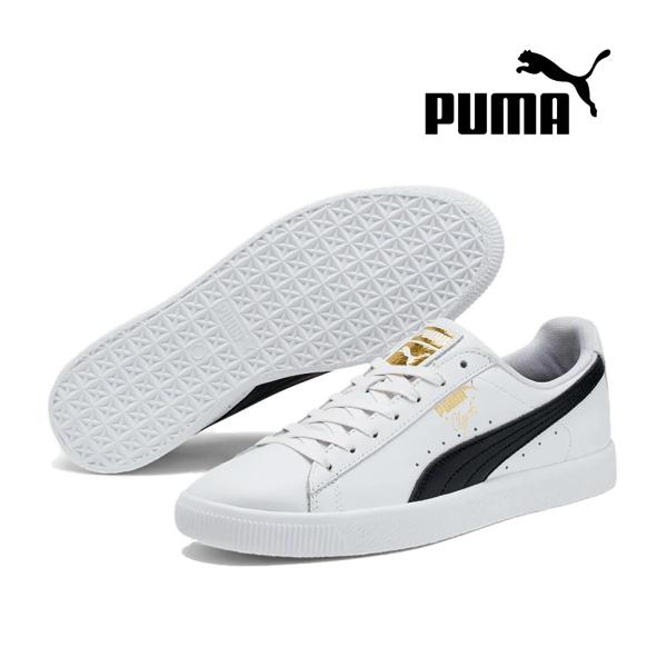PUMA Clyde Core L Foil White/Black/Puma Team Gold クライド コア レザー フォイル ホワイト/ブラック 白 黒 ローカット アメリカ USA 海外 限定 - 通販